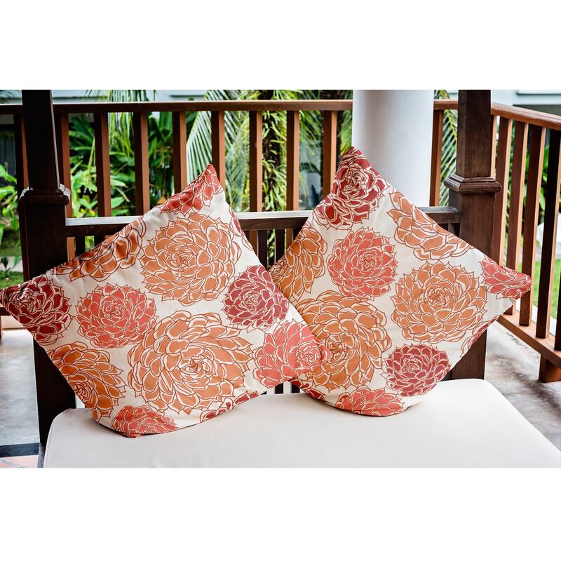 Olivia Floral Print Outdoor Pillow