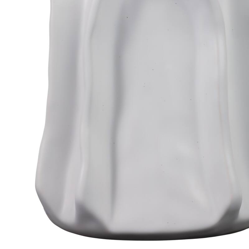 Decorative Vase - White Ceramic Sleek Design