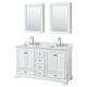Option White / White Carrara Marble Top / Polished Chrome