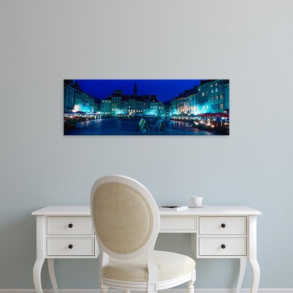 Easy Art Prints Panoramic Images's 'Buildings in old town, Warsaw, Poland' Premium Canvas Art