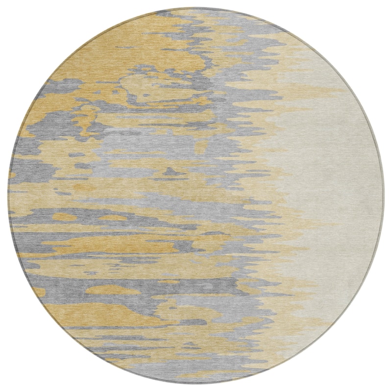 HomeRoots Abstract Transitional Rectangle Outdoor Rug
