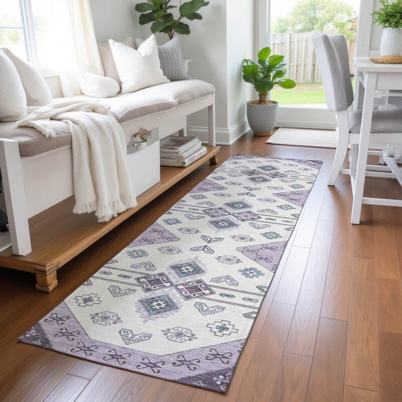 Machine Washable Indoor/ Outdoor Global Hiawatha Chantille Rug