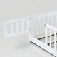 preview thumbnail 34 of 33, Twin Size Floor Bed with Fence and Door, Rubber Wood Frame with Safety Guardrails