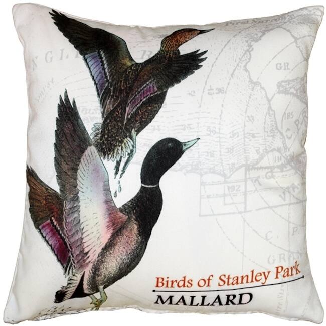 Mallard Bird 18x18 Throw Pillow with Polyfill Insert
