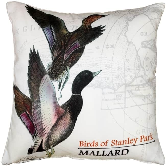 Mallard Bird 18x18 Throw Pillow with Polyfill Insert