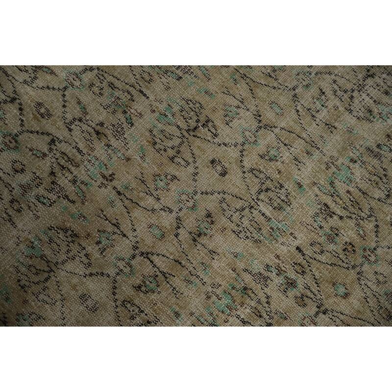 Hand Knotted Oriental 100% Wool Carpet Transitional Floral Beige & Ivories Anatolian Area Rug - 8' 10'' X 5' 11''