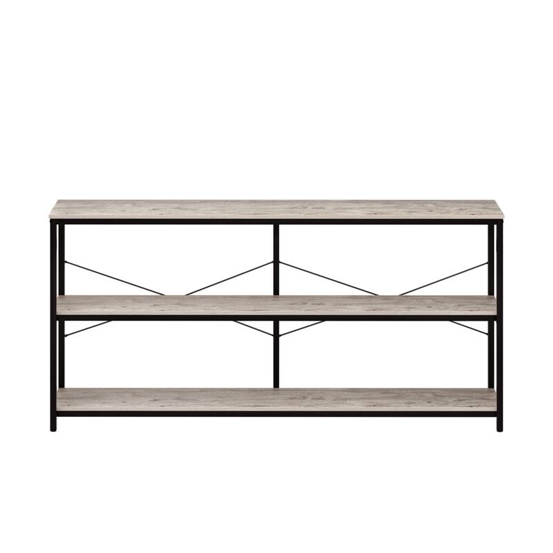 55" Sofa Console Table Narrow Long Console Entryway Table with Storage Shelf TV Stand