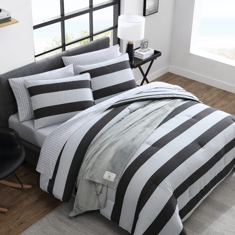 Nautica Lawndale Cotton Grey Comforter Set