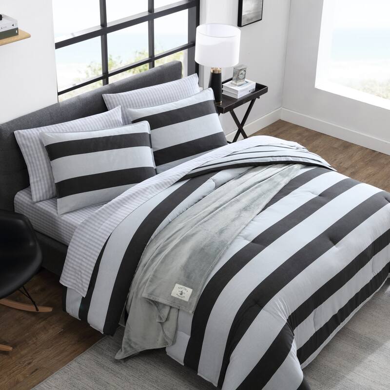 Nautica Lawndale Cotton Grey Comforter On Sale Bed Bath & Beyond