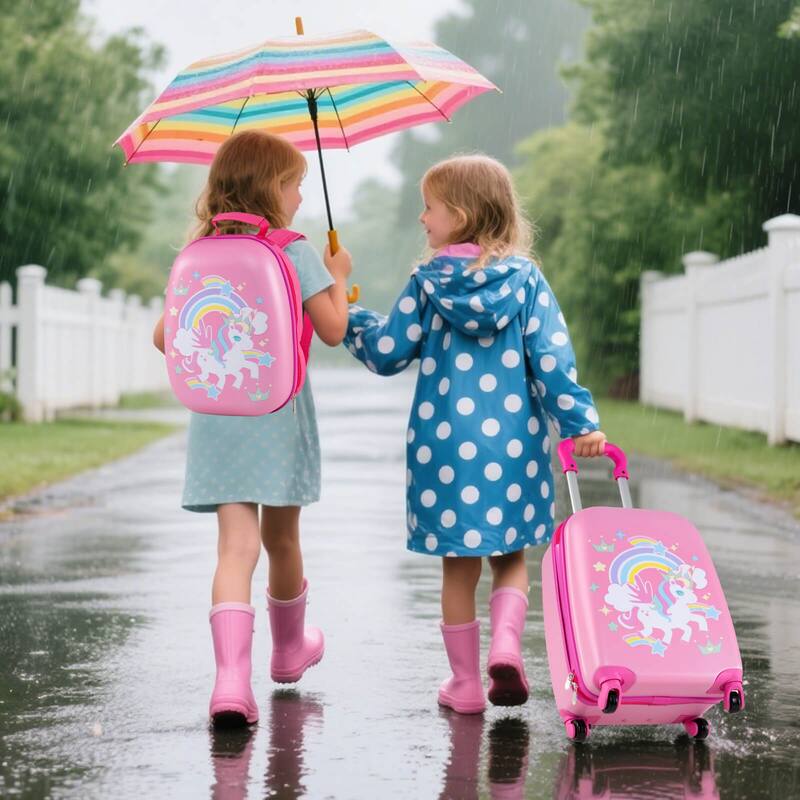 Costway 2PC Kids Carry On Luggage Set 12" Backpack and 16" Rolling - See Details