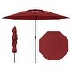 preview thumbnail 3 of 68, Costway 10 ft 3-tier Vented Patio Umbrella Large Market Table Umbrella Red