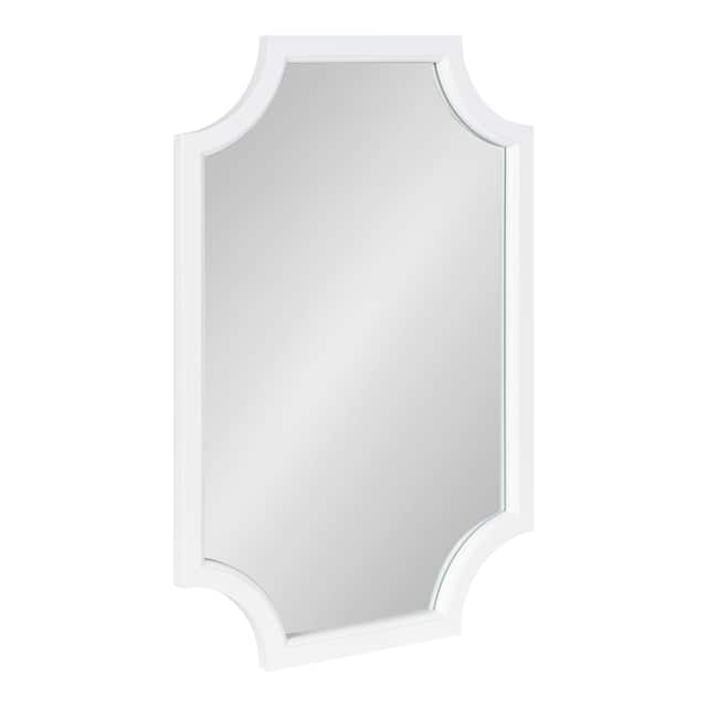 Kate and Laurel Hogan Scalloped Wood Framed Mirror - 20x30 - White