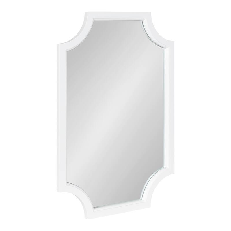 Kate and Laurel Hogan Scalloped Wood Framed Mirror - 20x30 - White