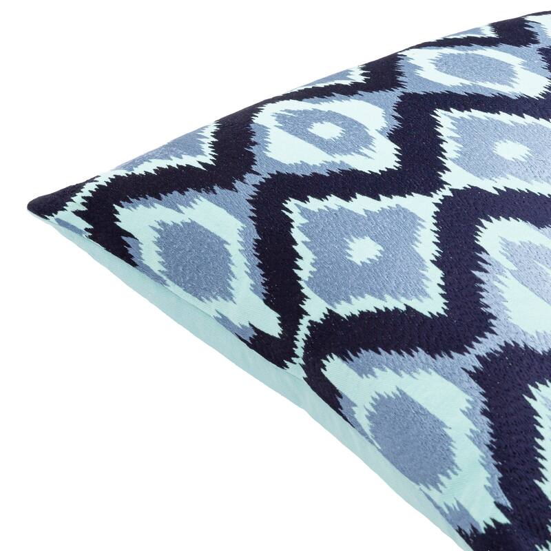 Krishae Ikat Embroidered Throw Pillow