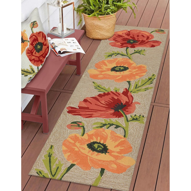 Liora Manne Ravella Icelandic Poppies Indoor/Outdoor Rug