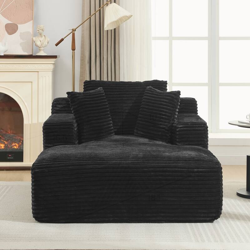 Comfortable Compressed Sofa Bed with Removable Pillows for Living Spaces - Black