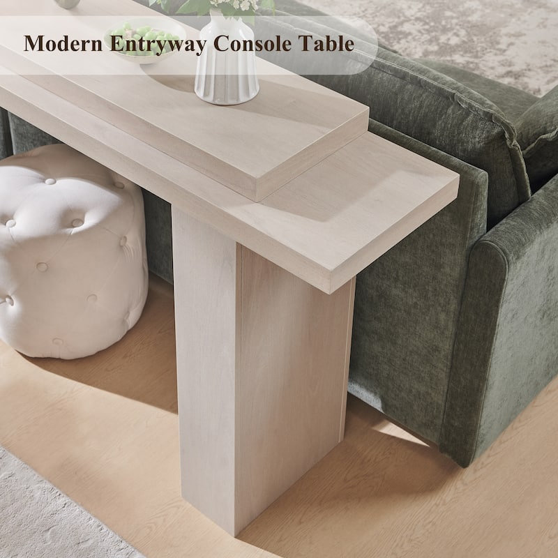 Modern Entryway Table, Wood Sofa Table Behind The Couch, Narrow Table