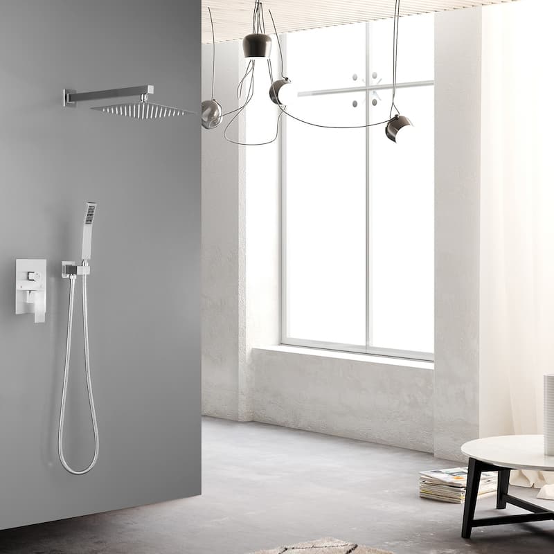 1-Spray Patterns with 2.0 GPM 10 in. Showerhead - Silver