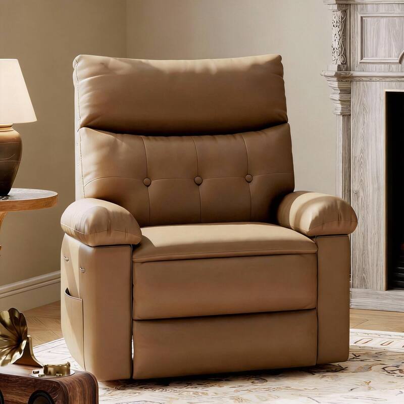 22"W Rocker Recliner, with Oversized Seat - Tan