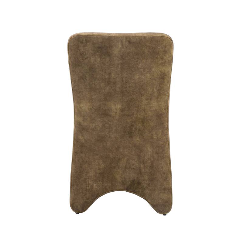 Modrest Ditka Modern Camel Velvet Dining Chair (Set of 2)