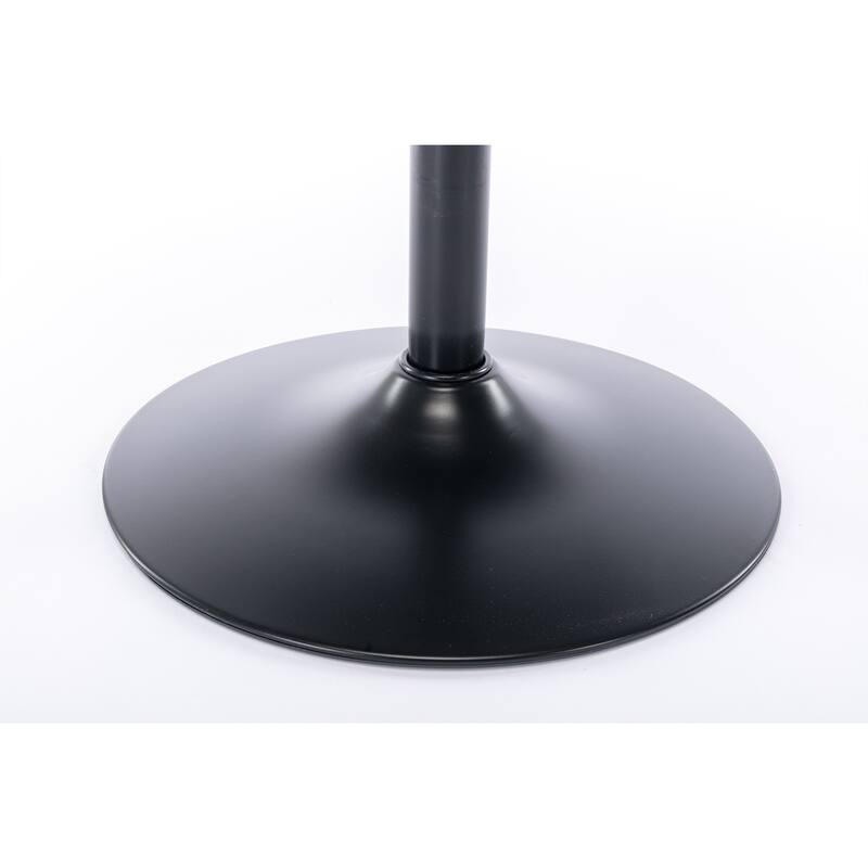 PU Upholstered Swivel Barstools Adjusatble Seat Height, Set of 2