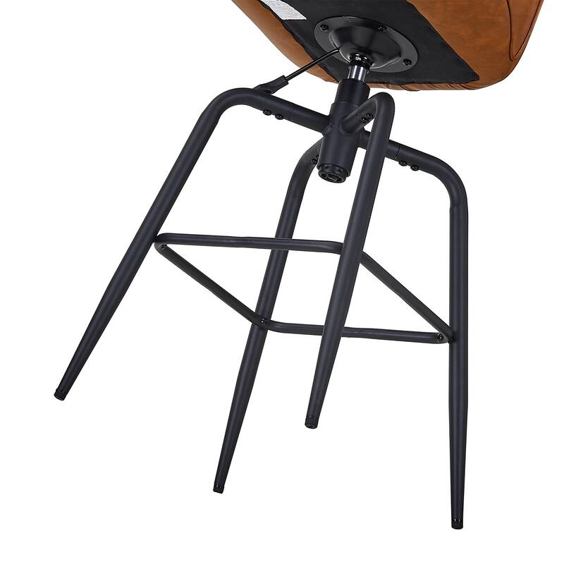 VECELO Counter Height Barstools Adjustable Kitchen Bar Stools with Back Armless PU Leather Barstools Set of 2/4/6