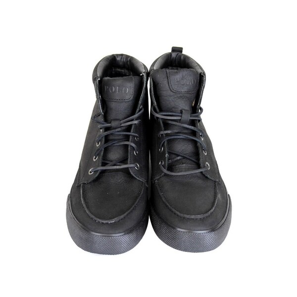 mens black leather high tops