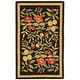 preview thumbnail 59 of 104, SAFAVIEH Handmade Chelsea Jalisa French Country Floral Wool Rug 2'6" x 4' - Black - Rectangle