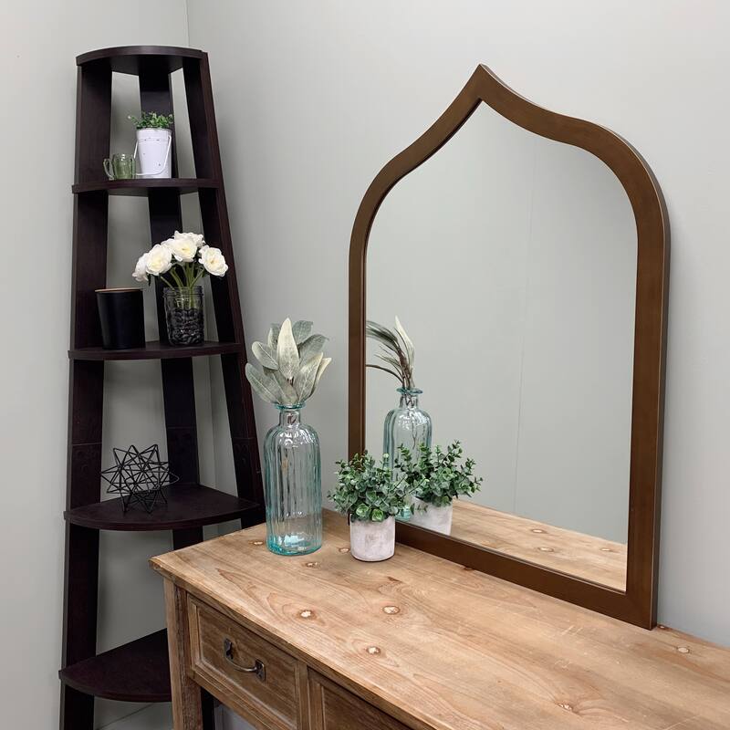 Tyler Framed Vanity Mirror - Teardrop Cathedral - 24.4x32.4