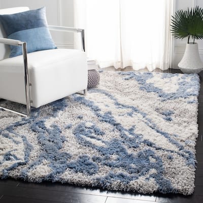 SAFAVIEH Horizon Shag Mukades Abstract 2.5-inch Thick Rug