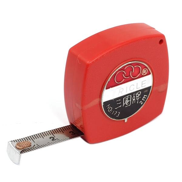 Shell Ruler 2M Plastic Shell Retractable Ruler Tape Metric Measuring Measure Tool ...