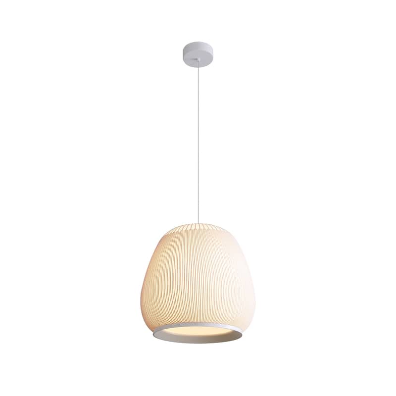 Golden Lighting Tela Integrated LED 18in Pendant in Sand Yellow - Beige