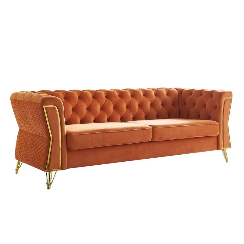 Modern Tufted Velvet Sofa