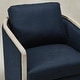 preview thumbnail 156 of 165, KINWELL 31"W Oak Frame Upholstered Swivel Barrel Armchair