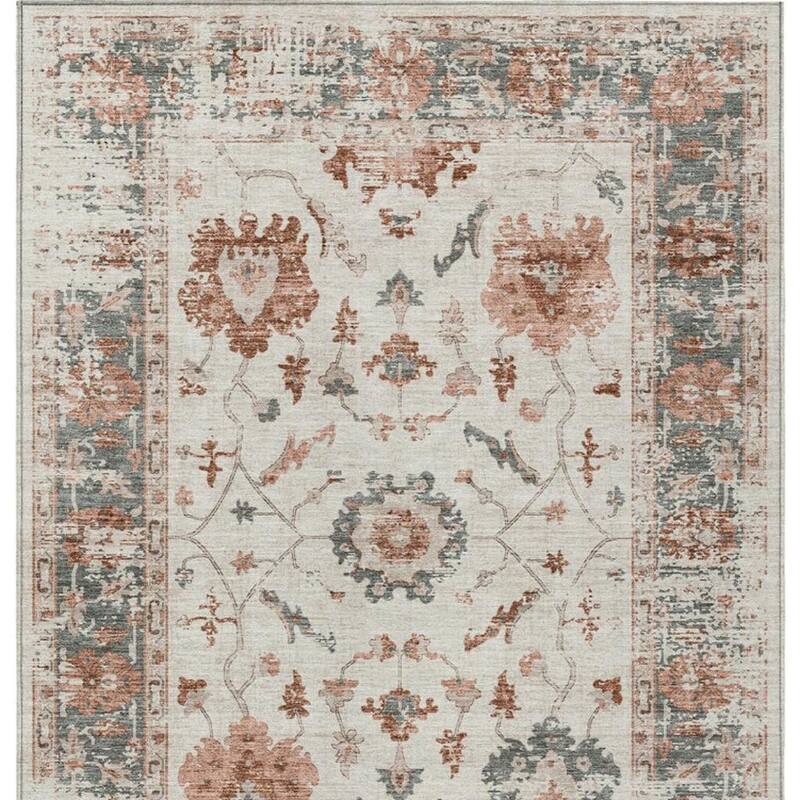 HomeRoots Floral Traditional Rectangle Outdoor Rug