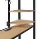 preview thumbnail 14 of 61, Loft Metal Bed with Desk,Shelves,Power Outlet,LED Light and Wardrobe