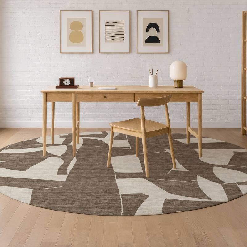 Machine Washable Indoor/ Outdoor Modern Creede Chantille Rug