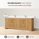 preview thumbnail 50 of 130, Tokyo Bath Vanity with Quartz Stone Top without Mirror