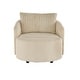 preview thumbnail 33 of 46, Sligo Oversized Wale Corduroy Swivel Accent Chair with Furry Channel Pillow and Ottoman by iNSPIRE Q Bold