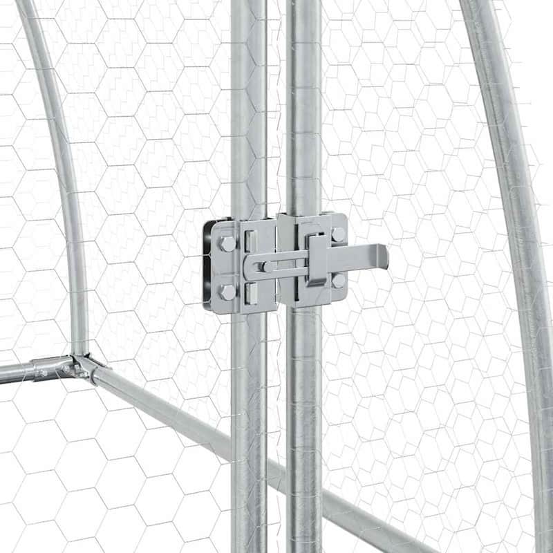 vidaXL Chicken Cage Silver 39.4"/118.1"/236.2"/x41.3"x47.2" Galvanized Steel