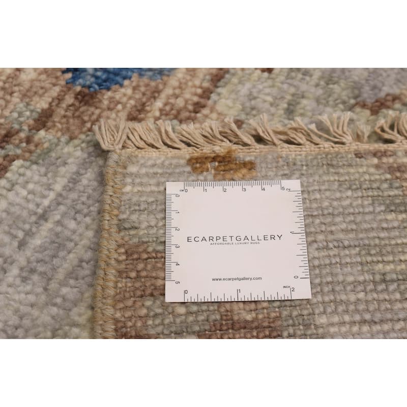 ECARPETGALLERY Hand-knotted Mystique Light Grey Wool Rug - 7' 11" x 8' 2"