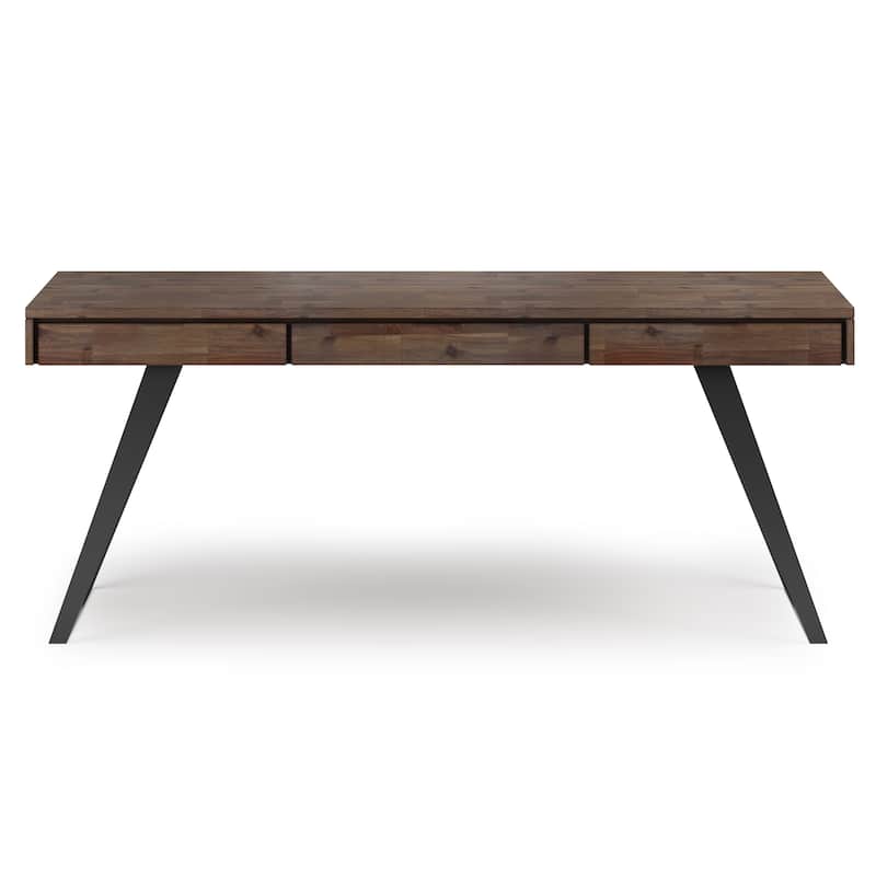 WYNDENHALL Mitchell SOLID WOOD Modern Industrial 72 inch Wide Large Desk