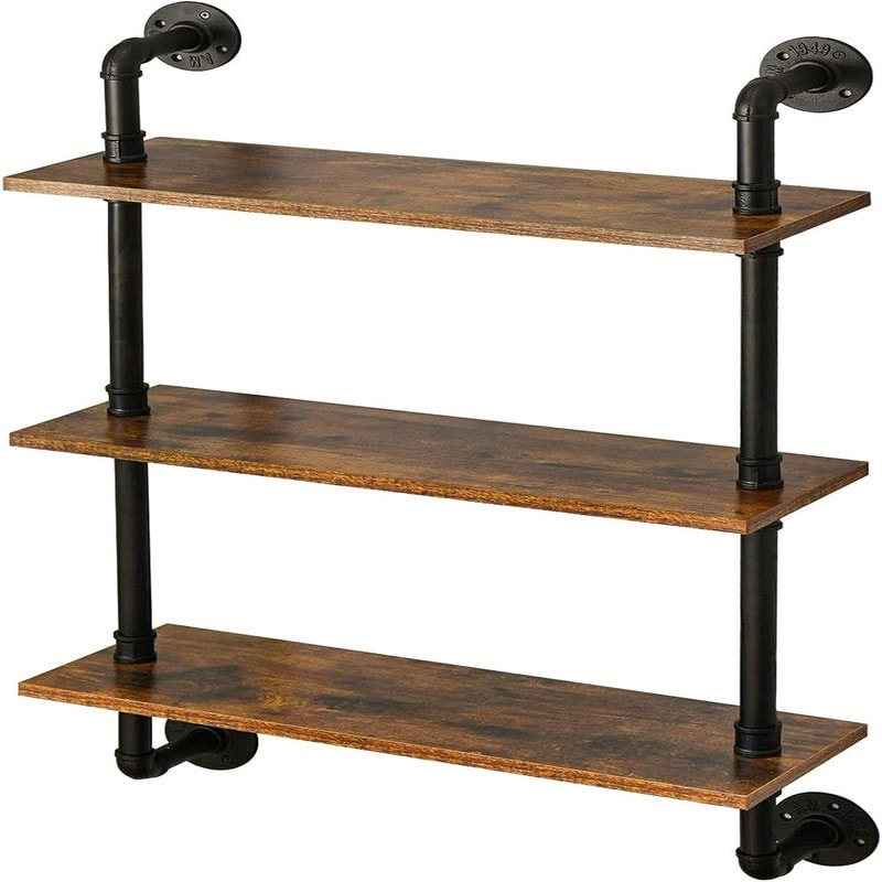 3-Tier Rustic Wall Mount - 7.87"D x 23.6"W x 37.4"H