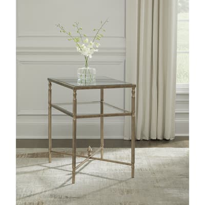 Signature Design by Ashley Cloverty Gold End Table - 25.75" W x 18" D x 26" H