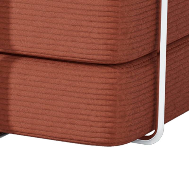 79" Contemporary Corduroy Module Comfortable Compressed Sofa