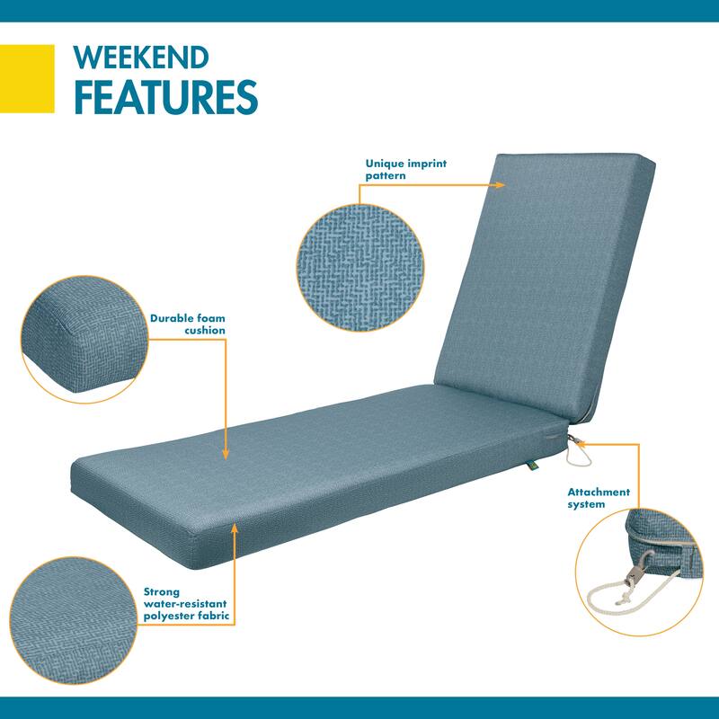 Duck Covers Weekend Water-resistant Outdoor Chaise Cushion