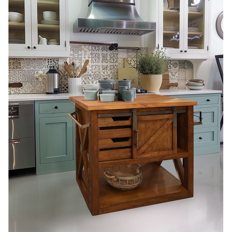 Dempsey Kitchen Island - 43.5W x 26.5D x 42H