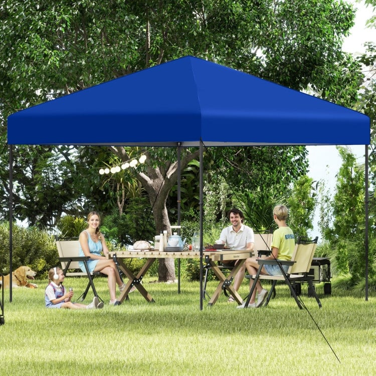 Oxford Fabric Metal Pop Up Canopy Tent with Bag and Adjustable Height