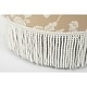 preview thumbnail 60 of 90, Yolanda 25" Tufted Round Footstool Ottoman with Rope Fringe