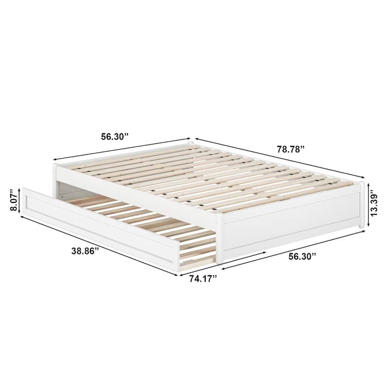 Barcelona Panel Platform Bed with Twin Trundle